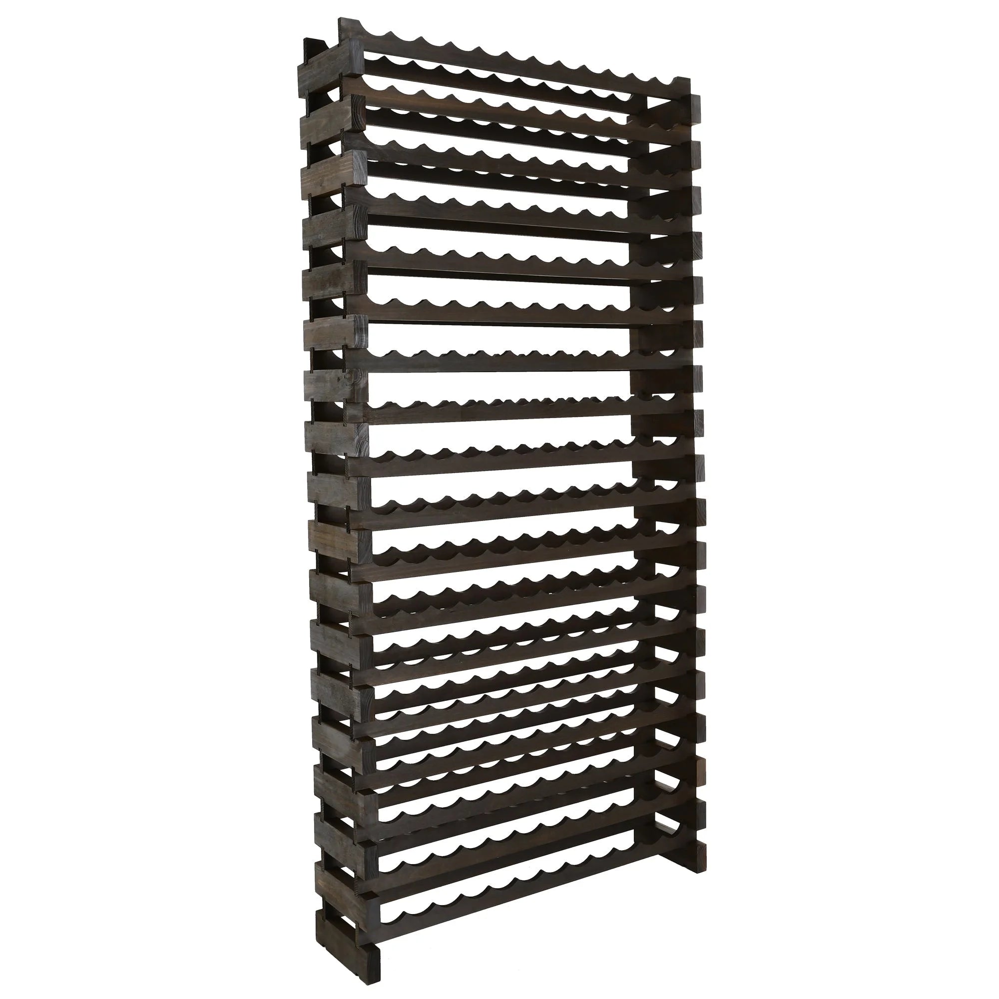 Dark Stain Variant Modularack 216 Wine Bottle Capacity Wine Shelf