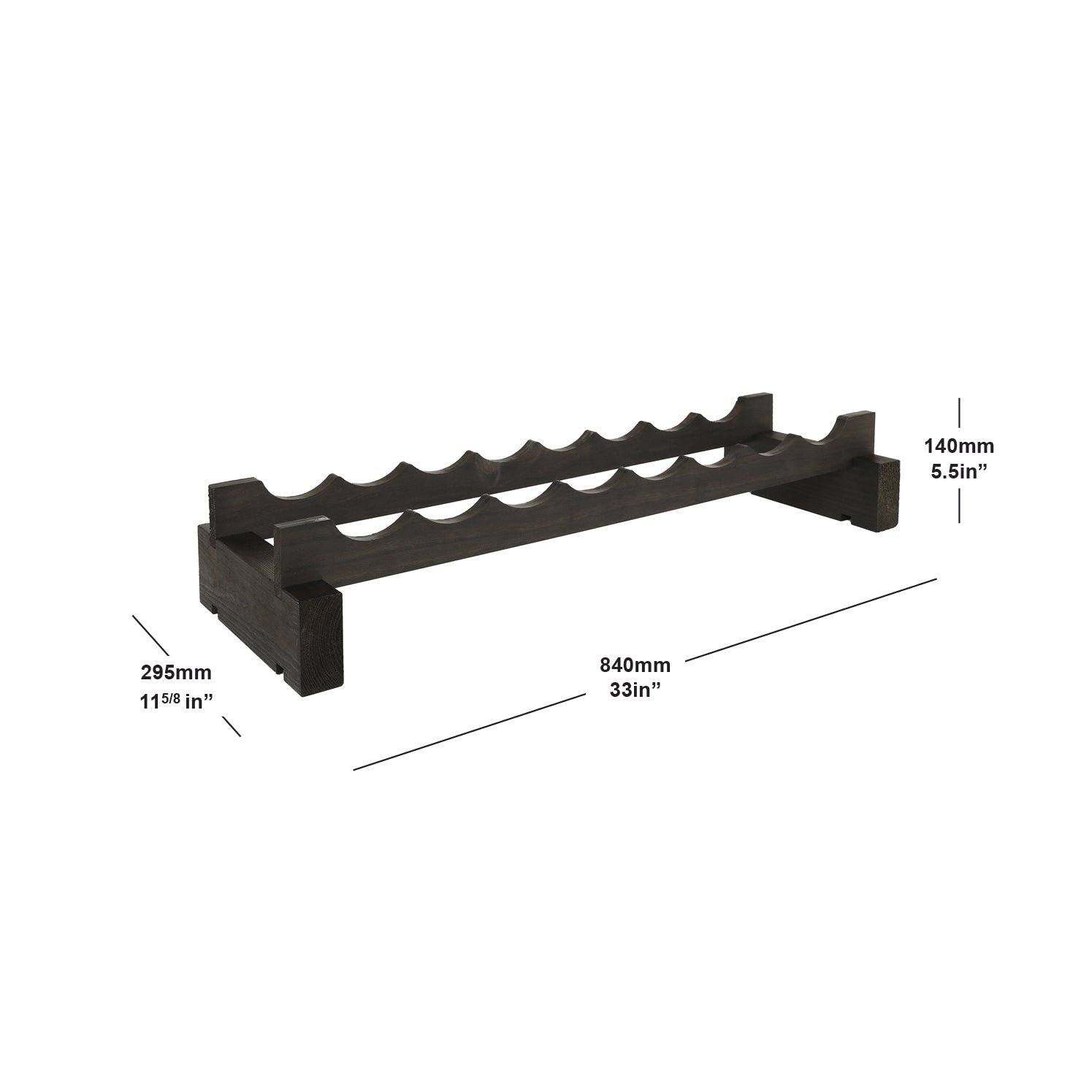 8 Bottle Wide Wine Rack