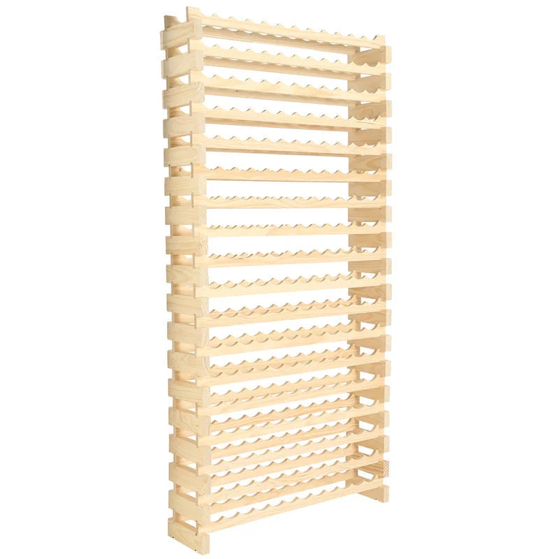 216-Bottle Capacity Modular Natural Pine Wine Shelf by Modularack