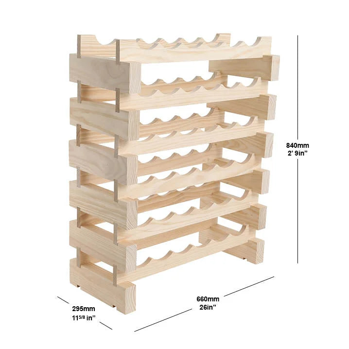 Measurement of 36 Bottle Capacity Modular Wine Rack by Modularack
