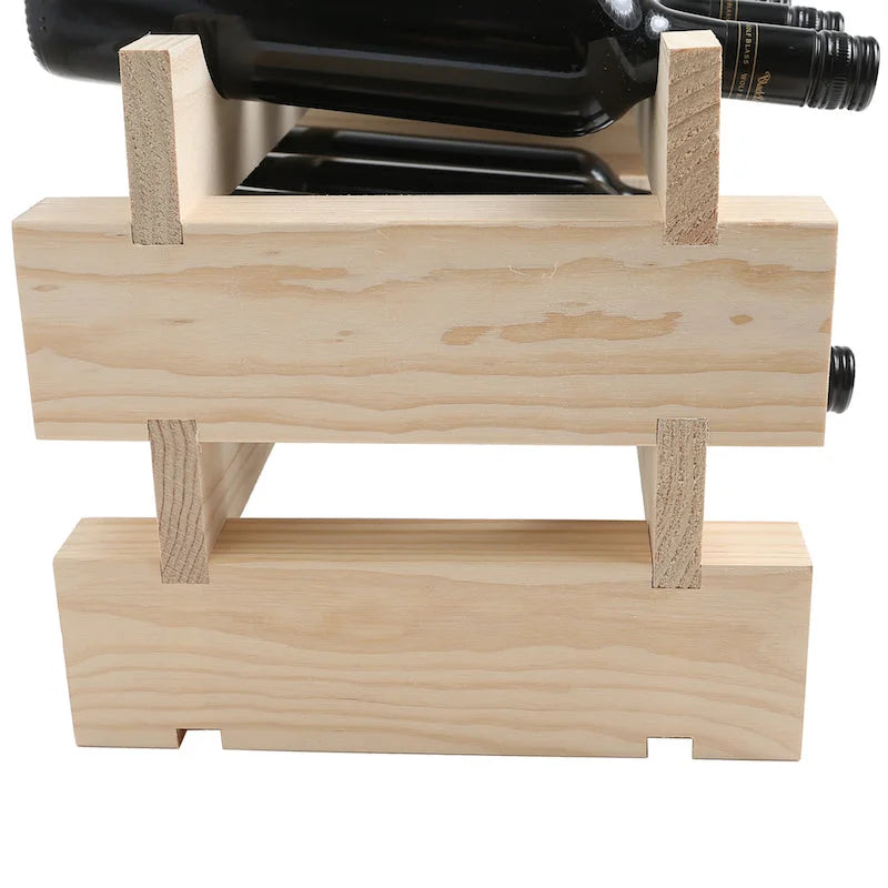  Modularack  Expandable Wine Rack Side View with 4 Bottle Capacity