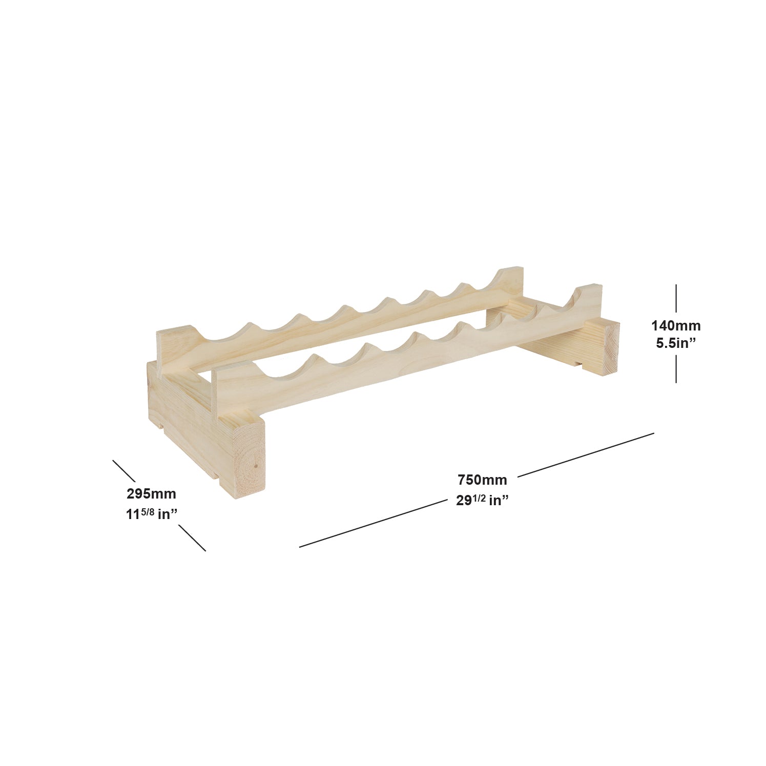 7 Bottle Wide Wine Rack