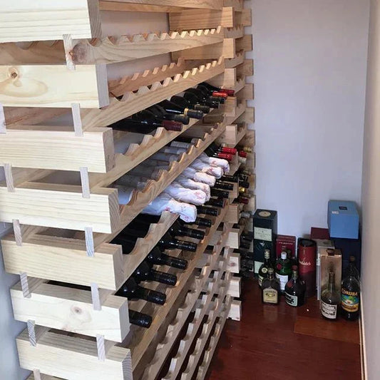 Arranging Modularack Pine Wood Wine Shelf 26